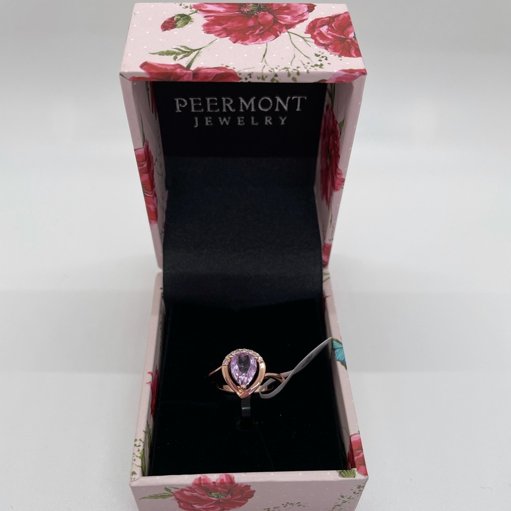 Peermont Jewelry Rose Gold Pear Shaped Ring